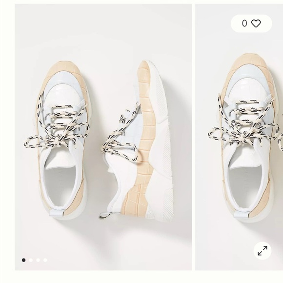 FRĒDA Salvador Mikey Leather Sneakers Premium White Tan Trainer Minimalist 6 - Picture 1 of 7